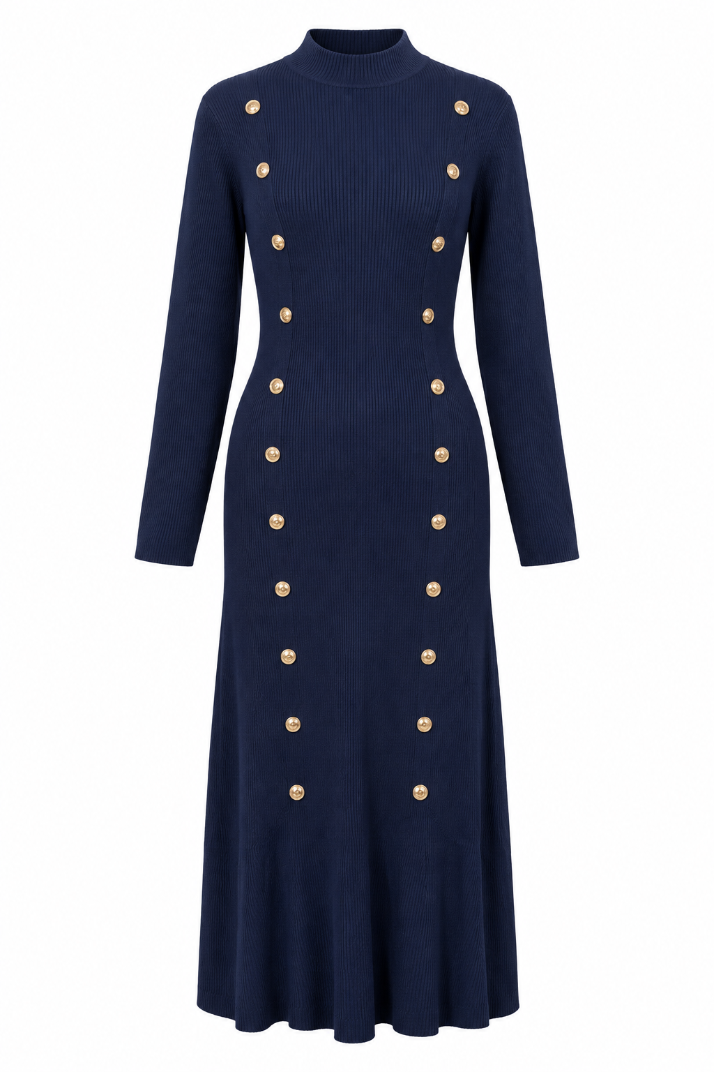Melinda Military Knit Dress Navy