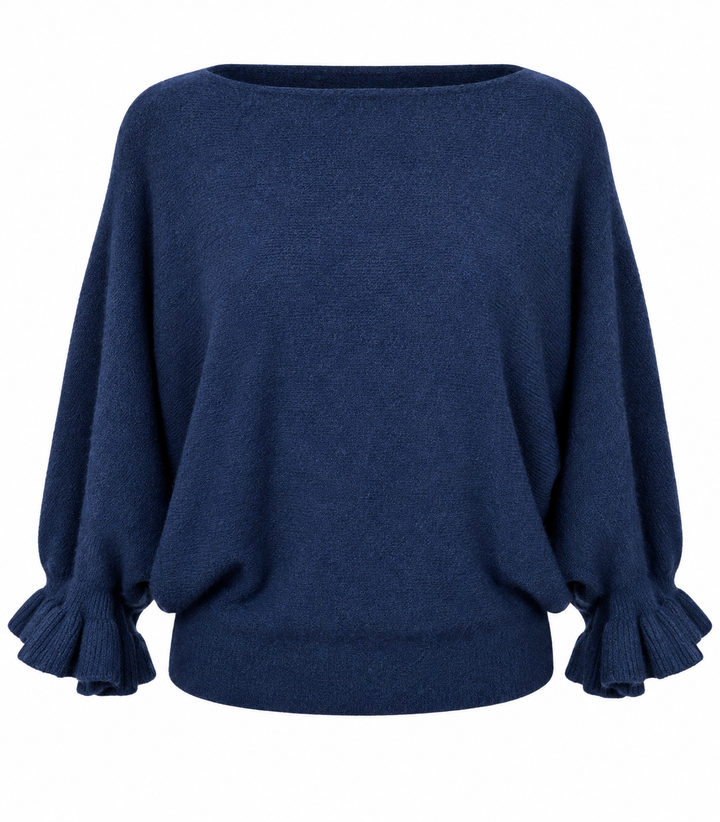 Ada Frill Batwing Jumper Navy