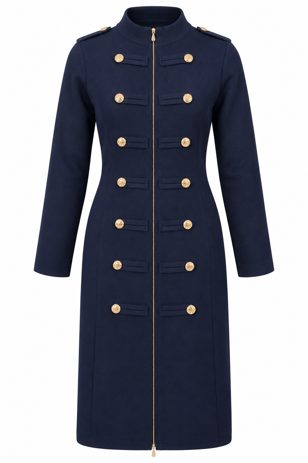 Marcia Military Zip Dress Navy
