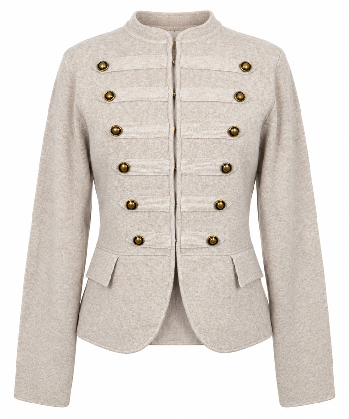 Maverick Military Cardigan Beige