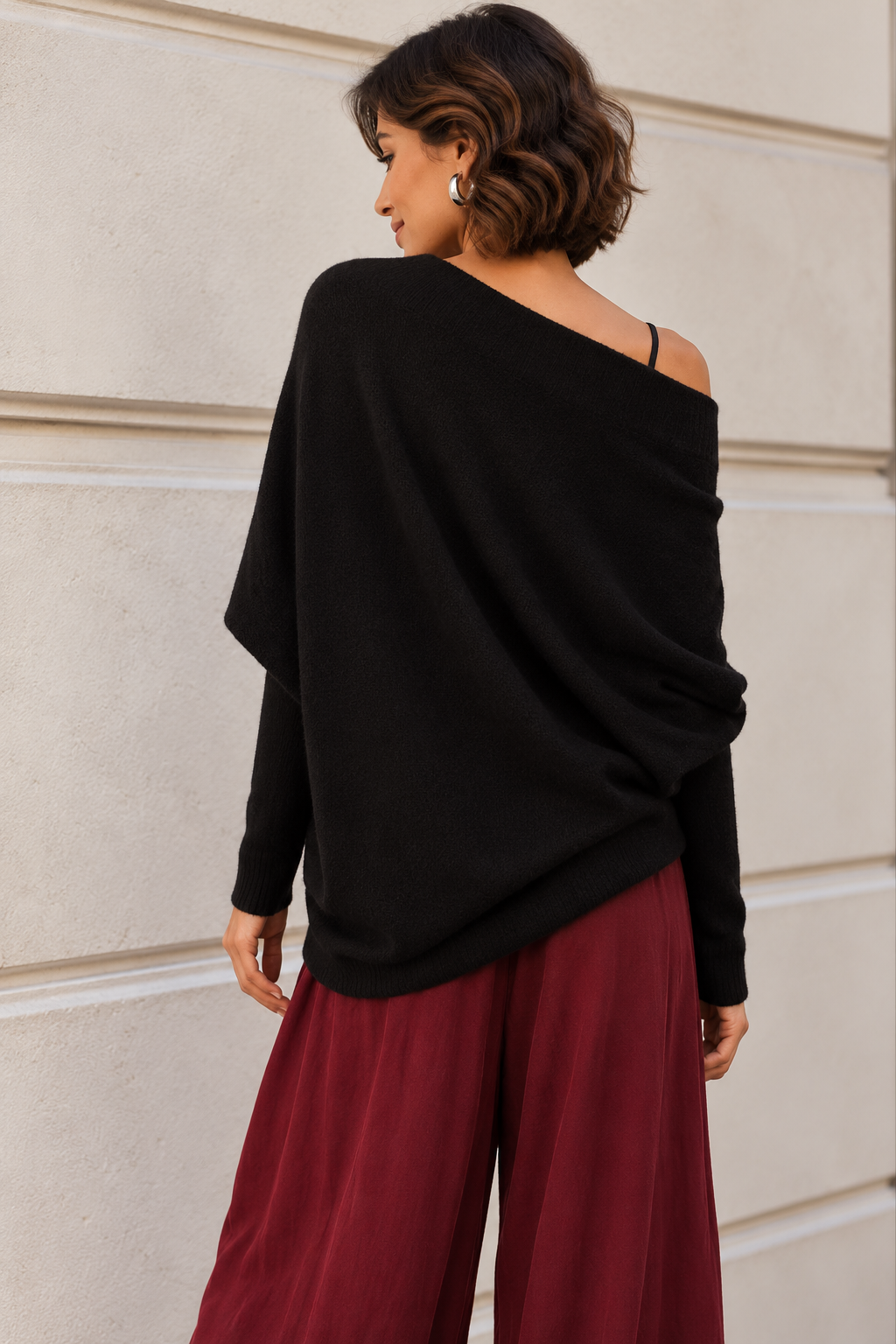 Isabella Asymmetric Top Black
