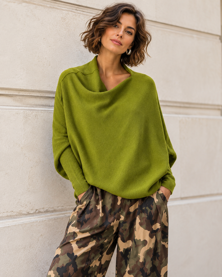 Isabella Asymmetric Top Lime
