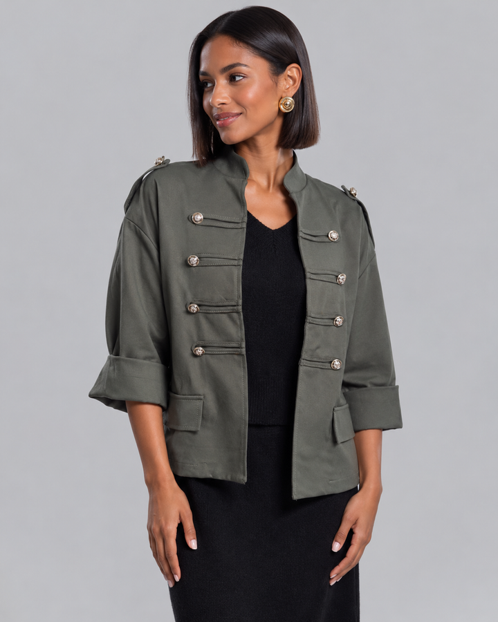 Jodanna Military Jacket Khaki
