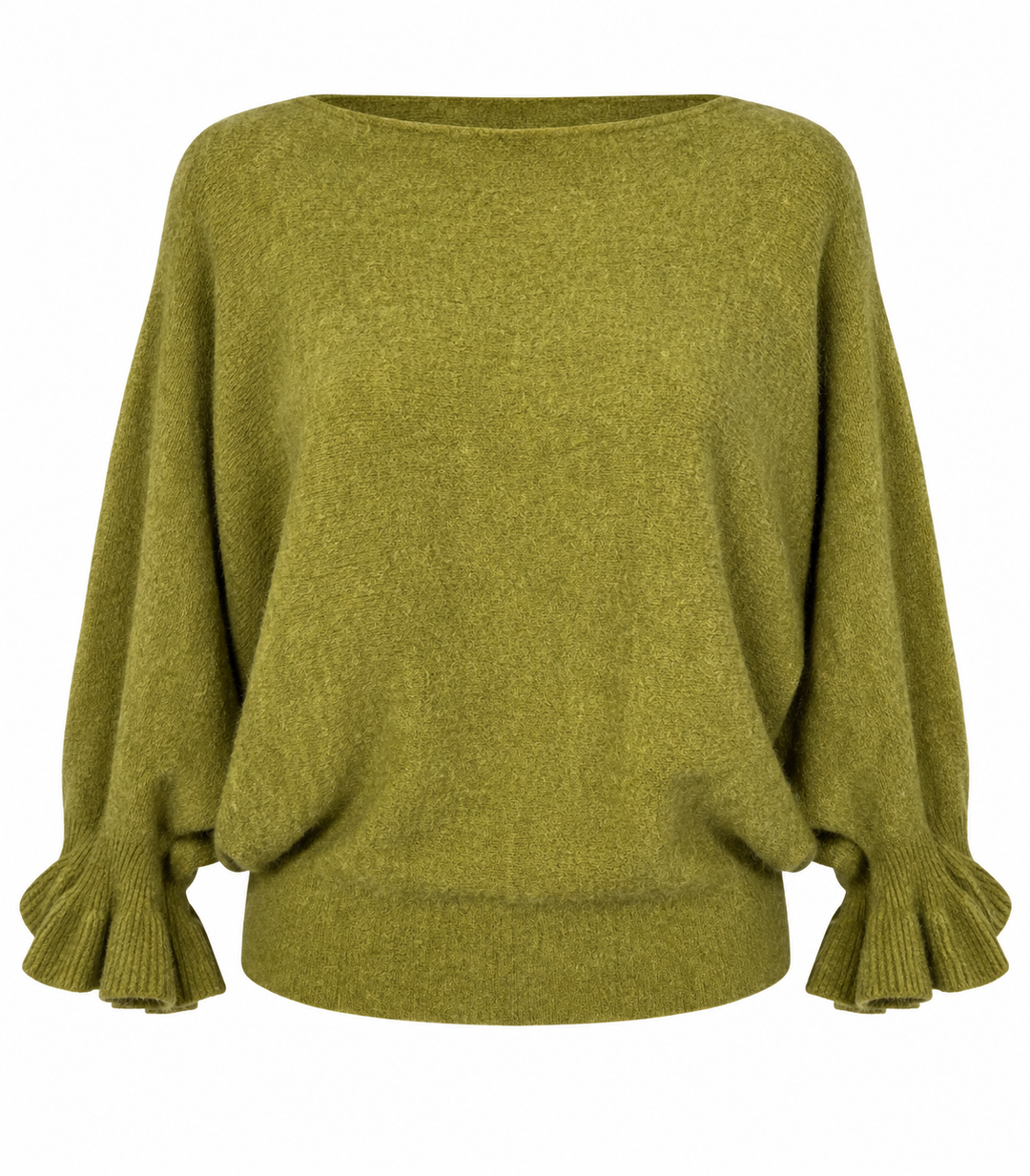 Ada Frill Batwing Jumper Lime