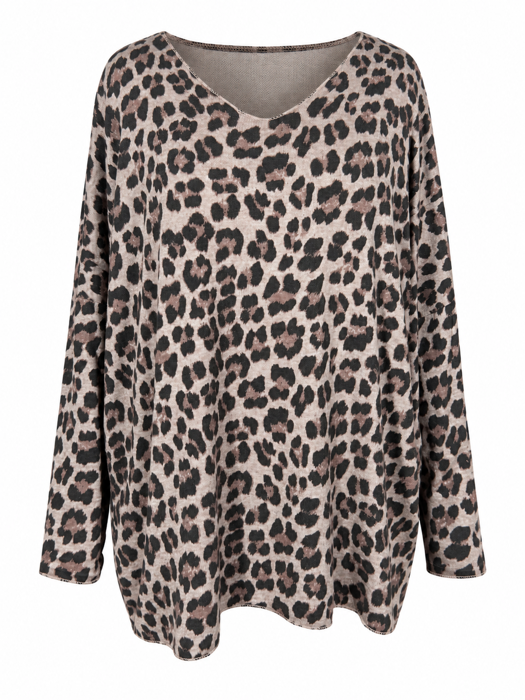 Leona Leopard Top Beige