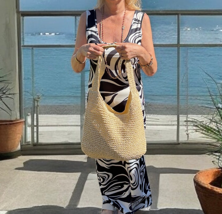 Raffia Beach bag Beige