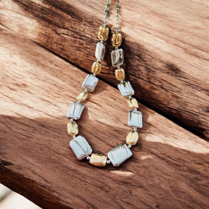 Chunky Link Necklace Two Tone