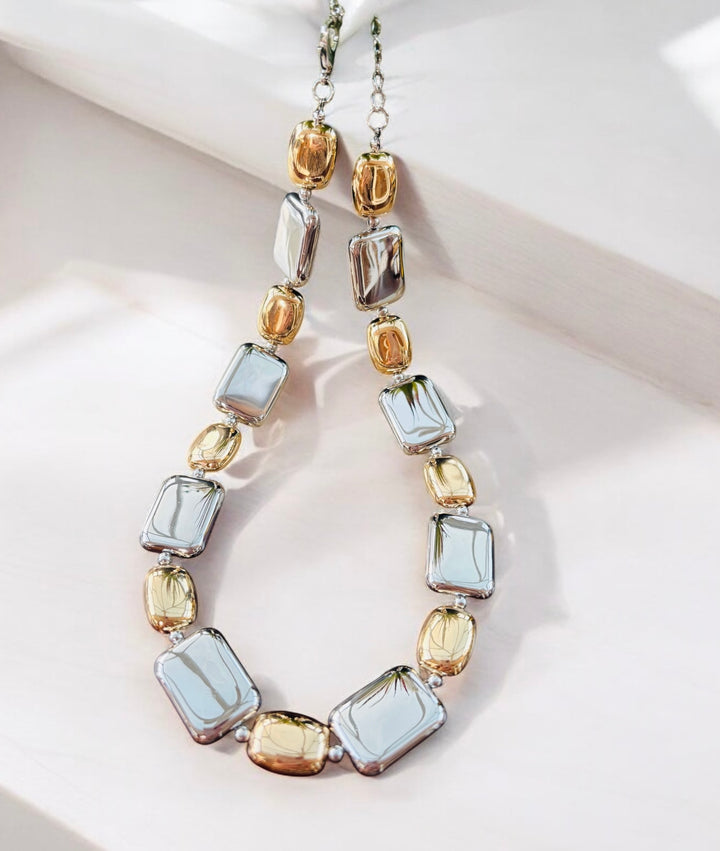 Chunky Link Necklace Two Tone