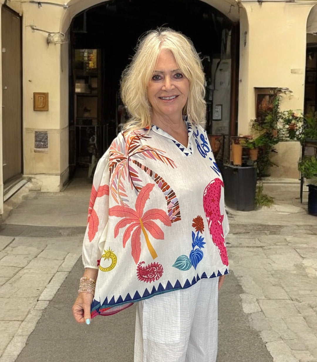 Panther Print Blouse