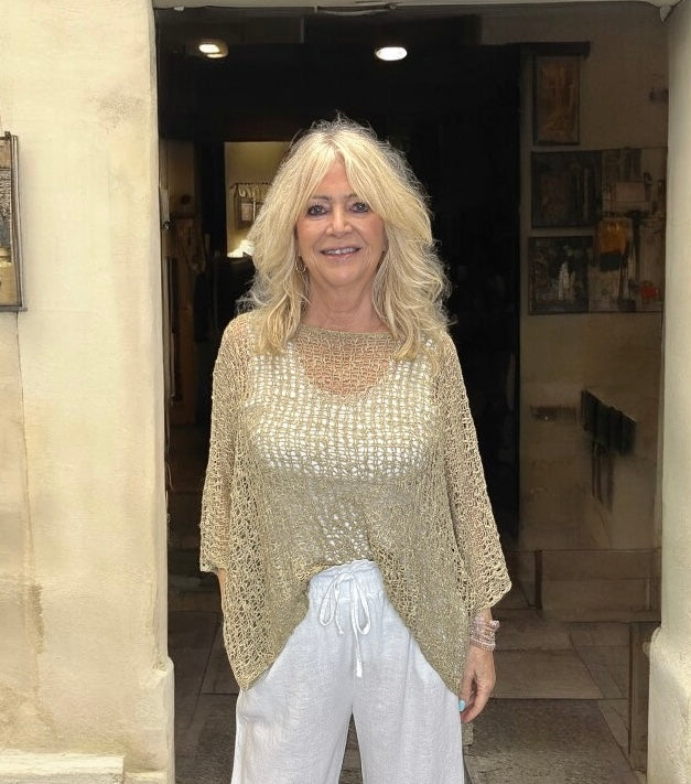 Paloma Popcorn Top Taupe