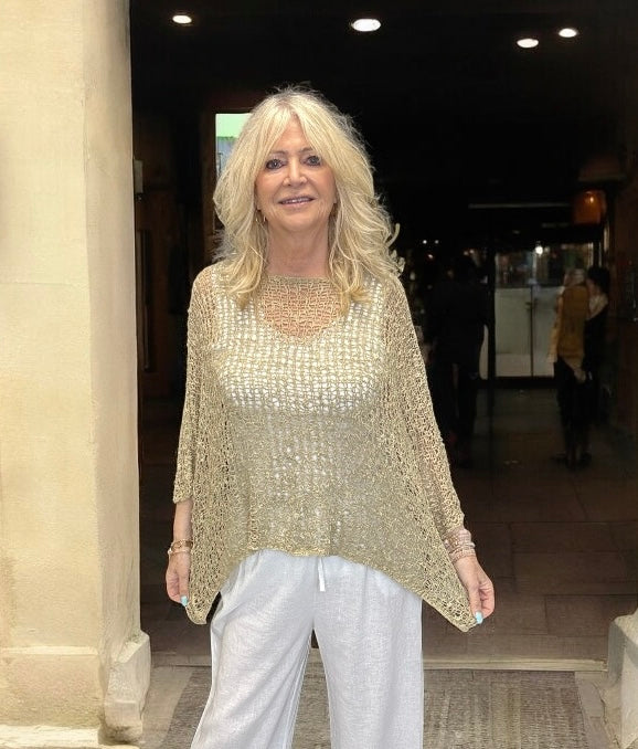 Paloma Popcorn Top Taupe
