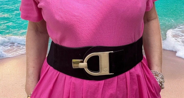 Donna Elasticated belt Black