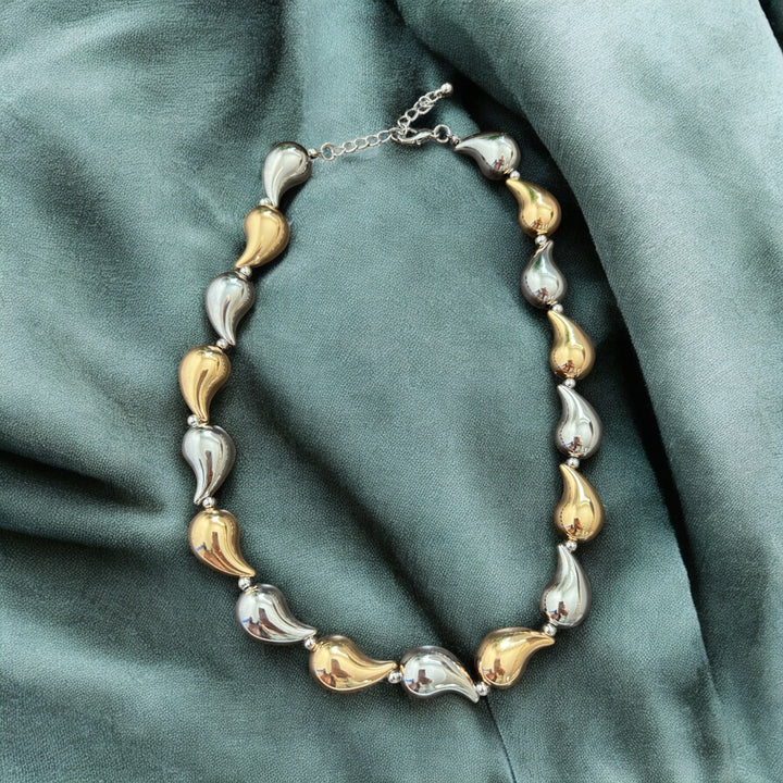 Tara Teardrop Necklace Two Tone
