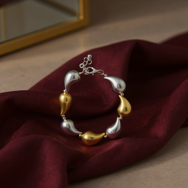 Tara Teardrop Bracelet Two Tone
