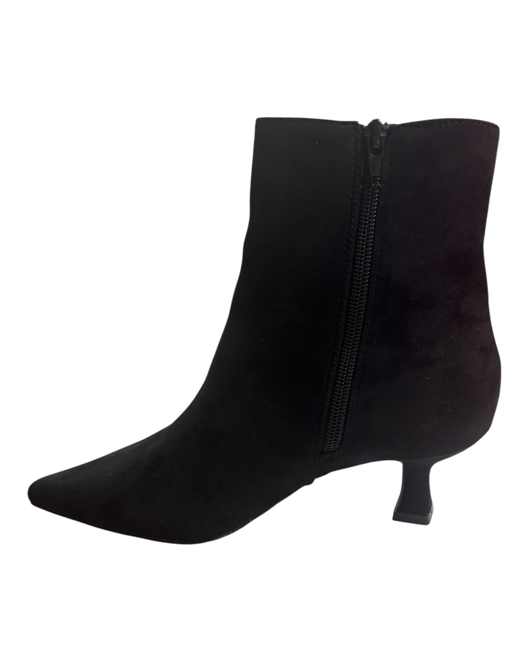 Kitten Heel Ankle Boots Black