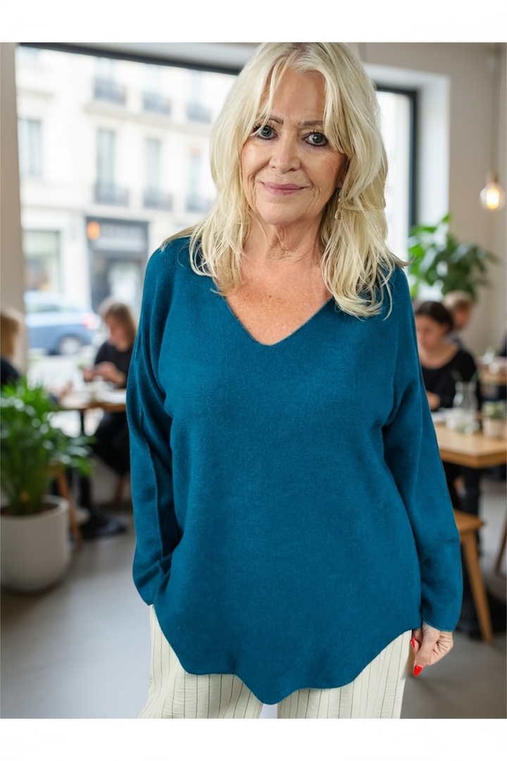 Anabelle V-Neck Jumper Teal