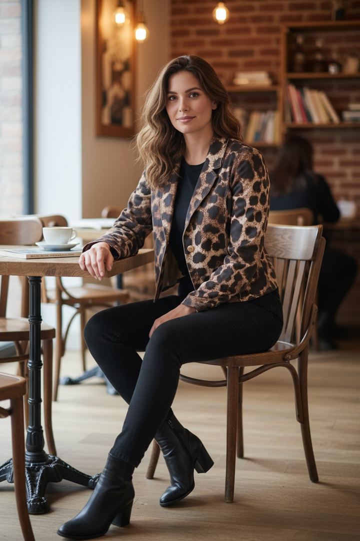 Lenora Leopard Blazer