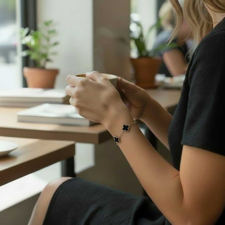 Clover Bracelet Gold/Black