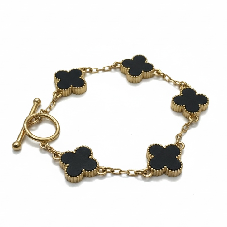Clover Bracelet Gold/Black