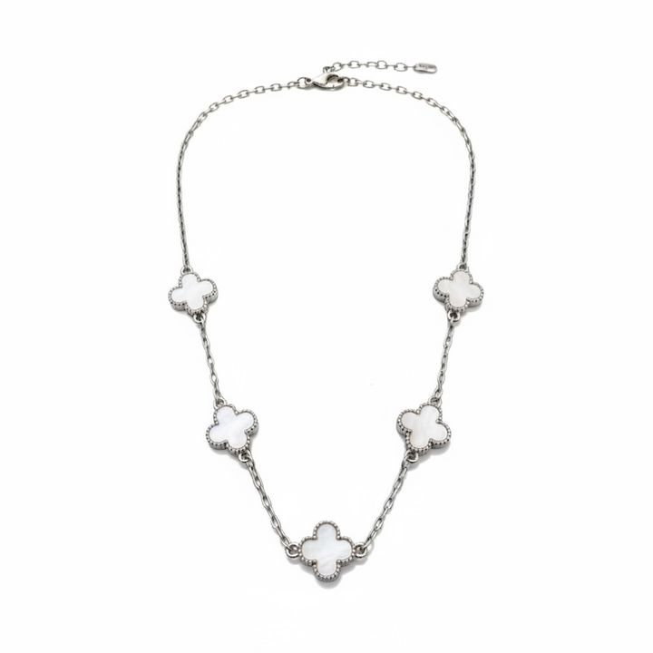 Clover Necklace Short Gold/Ivory