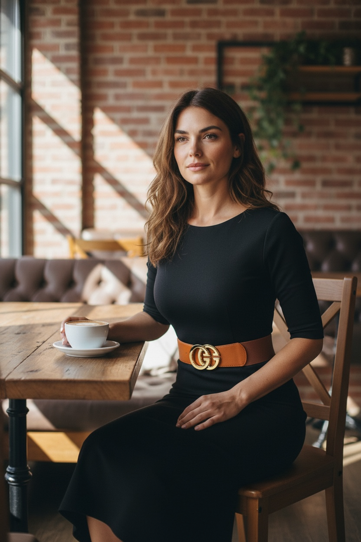 Tan/Gold Monogram G Belt