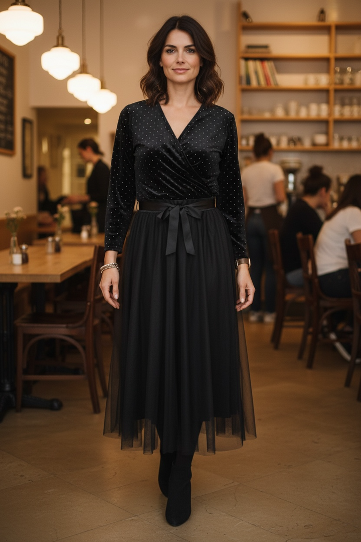 Marielle Tulle Skirt Black