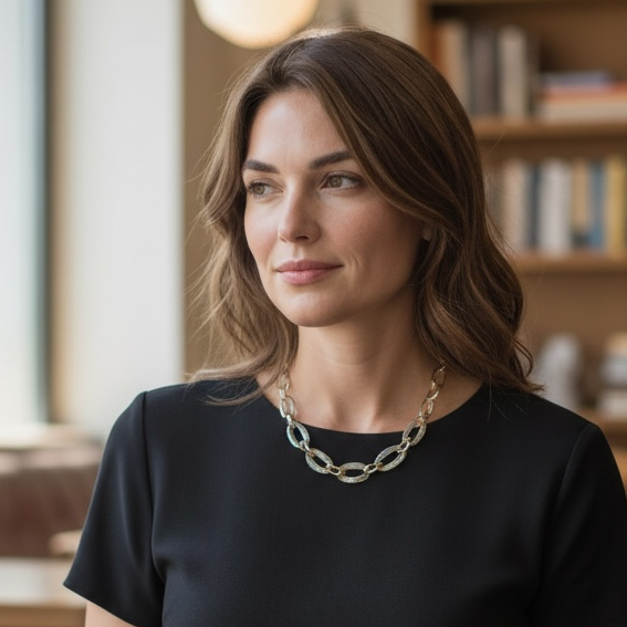 Lucille Link Necklace Two Tone