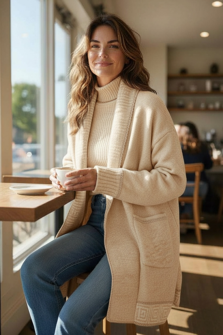 Cleopatra Lurex Cardigan Cream