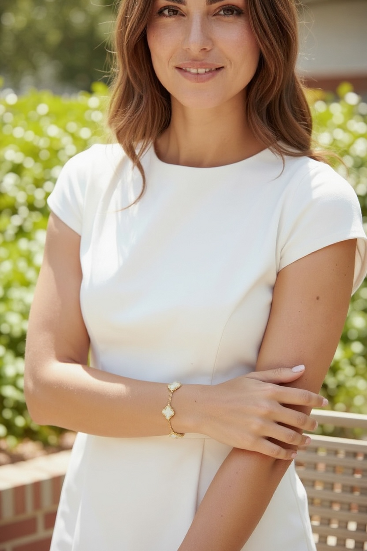 Clover Bracelet Pistachio/Gold