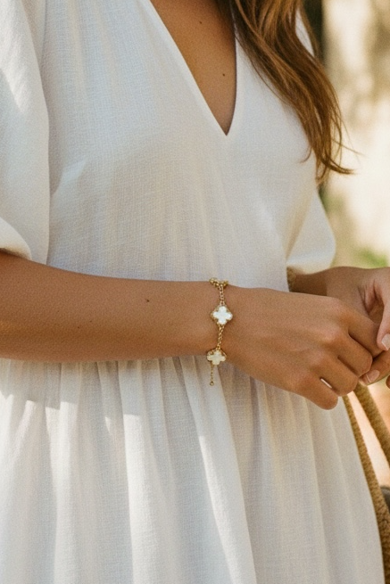 Clover Bracelet Gold/Ivory