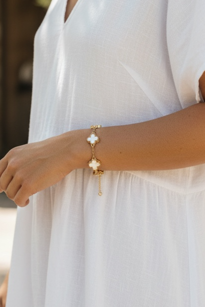 Clover Bracelet Gold/Ivory