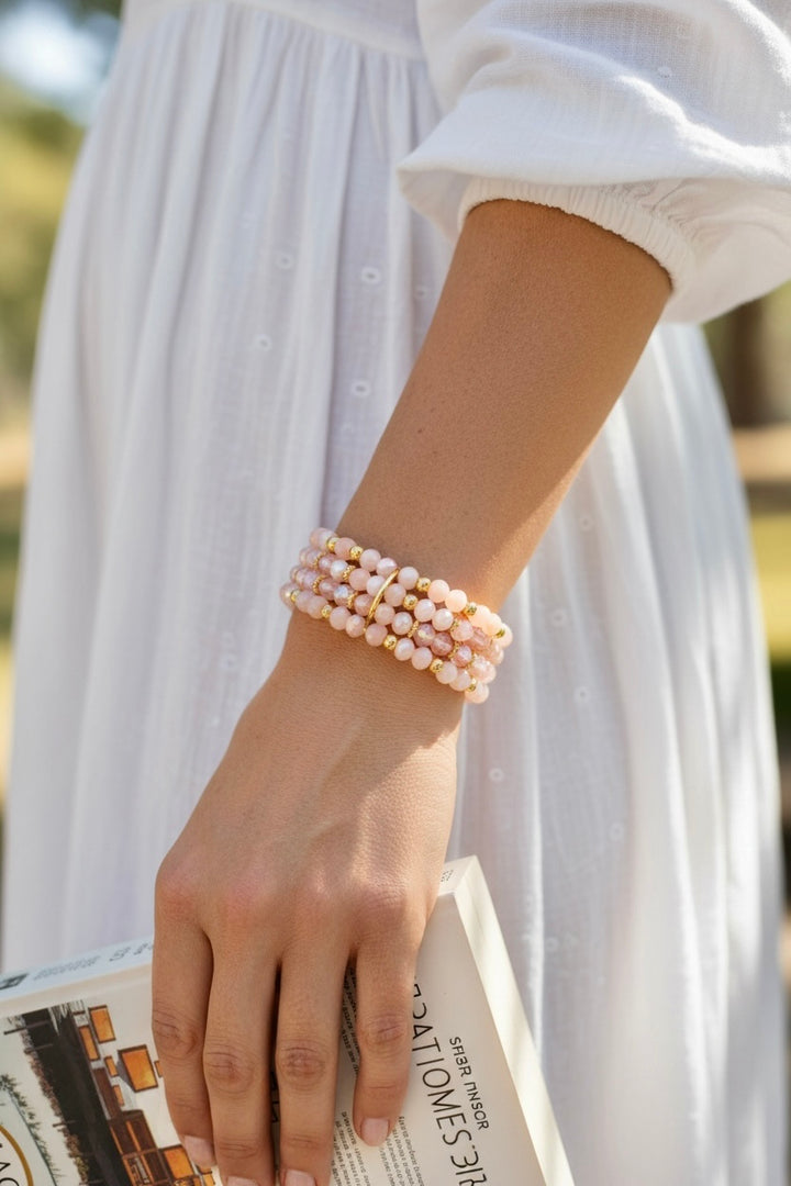 Cherish Crystal Bracelet Pink