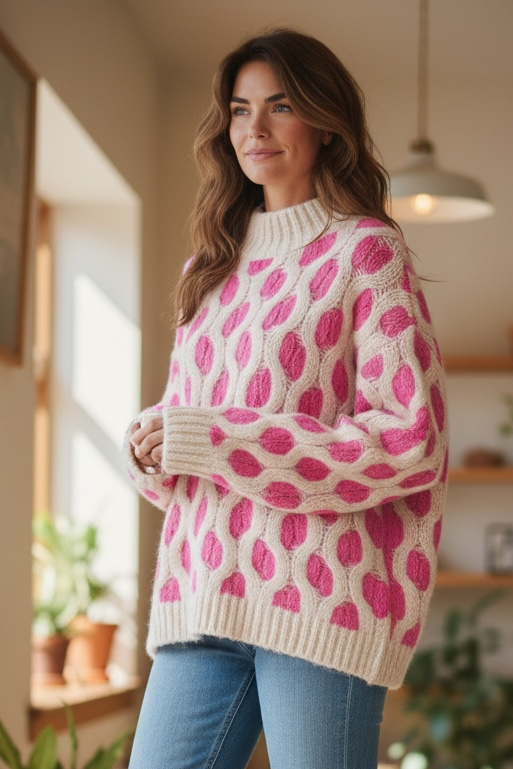 Salina Spot Jumper Pink