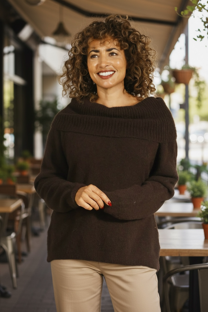 Billie Bardot Jumper Chocolate