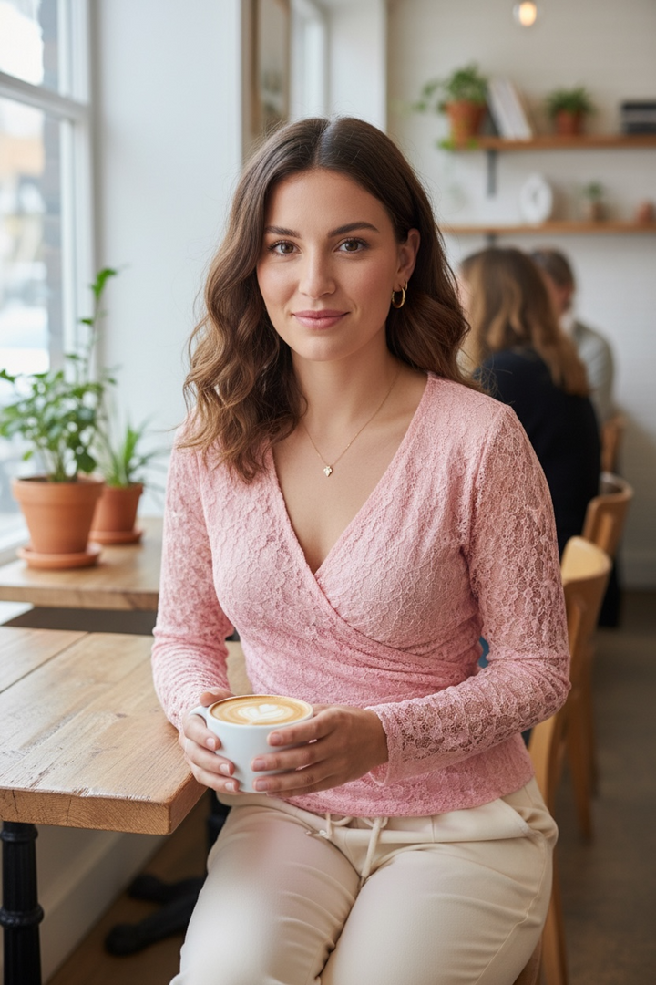 Silvana Cross Body Top Pink