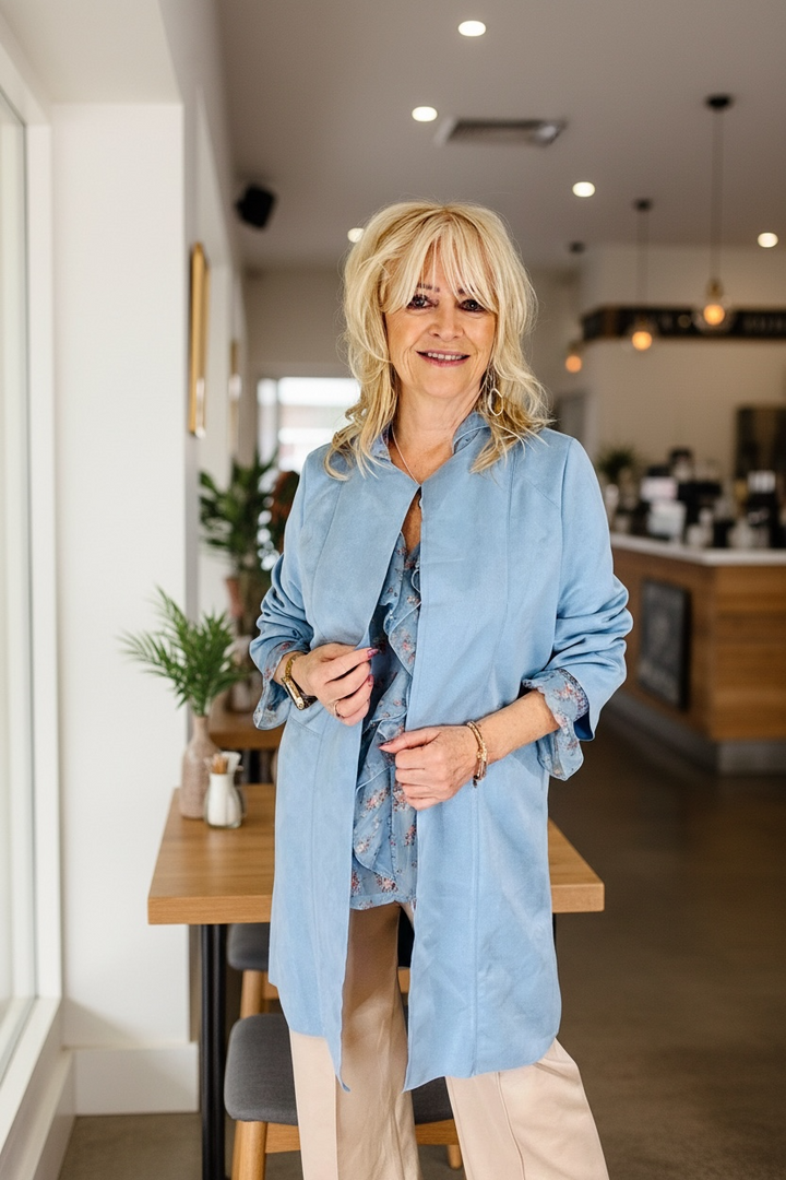 Ivara Suedette Jacket Blue