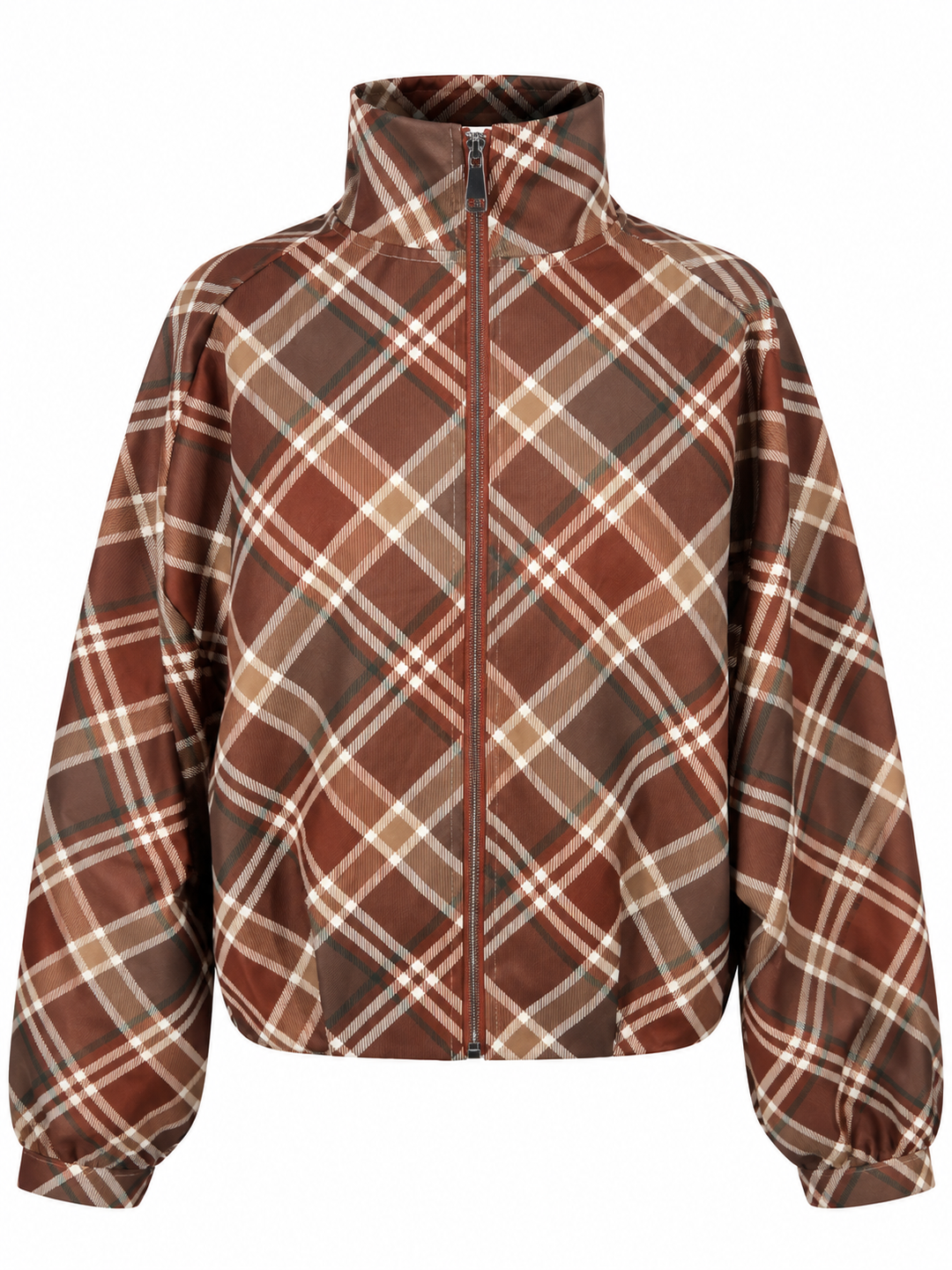 Kelby Tartan Zip Jacket Rust