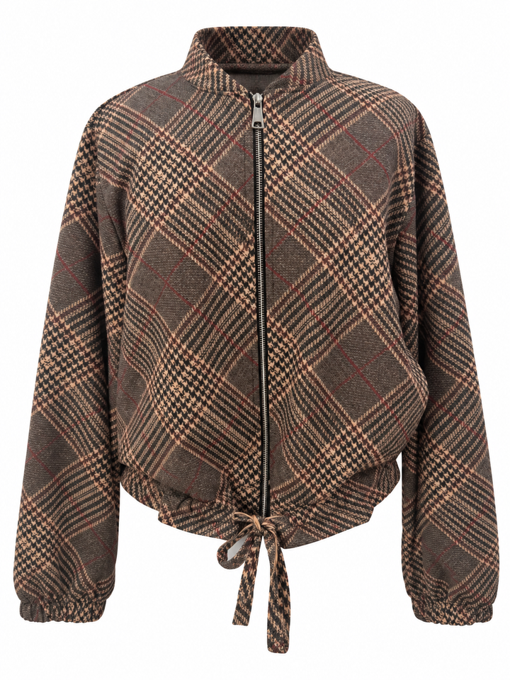 Tabitha Tartan Jacket Grey