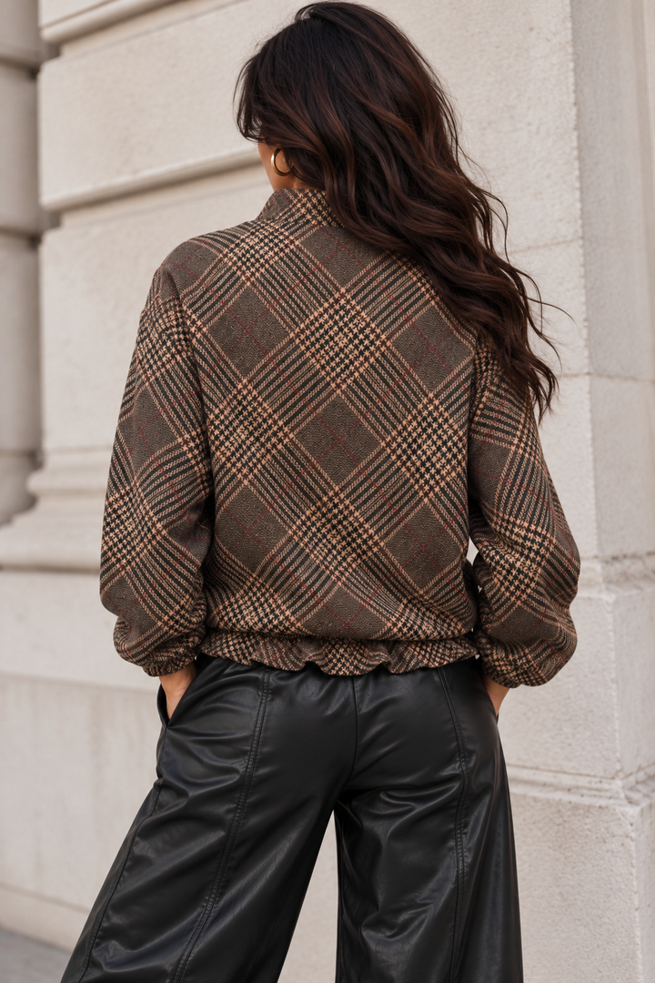 Tabitha Tartan Jacket Grey