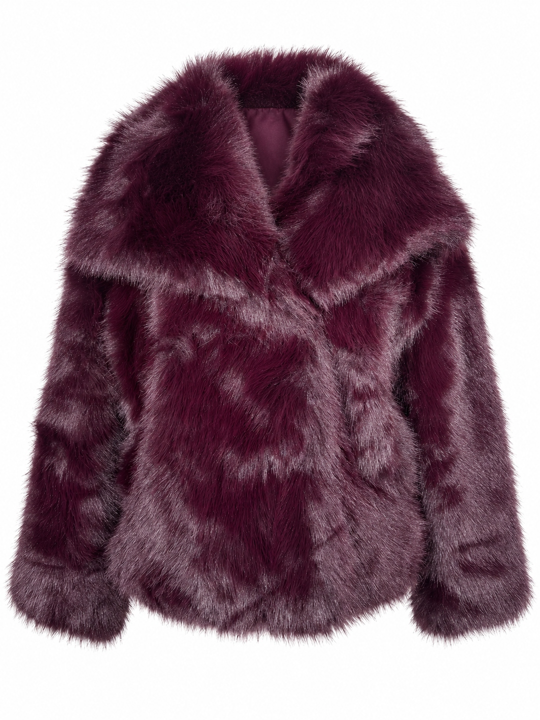 Farah Faux Fur Jacket Wine