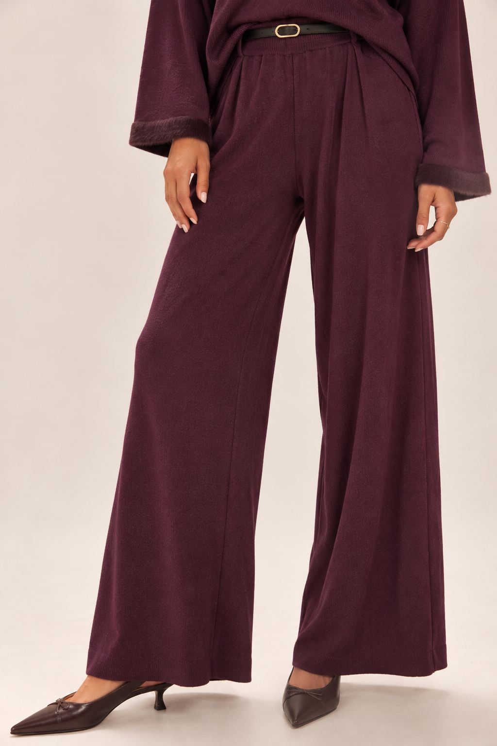 Cassidy V-Neck Co-Ord Mulbery
