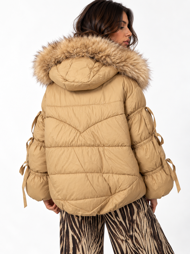 Blaze Oversized Puffer Coat Camel