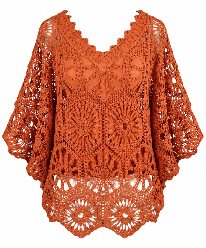 Zephyra Crochet Top Cinnamon