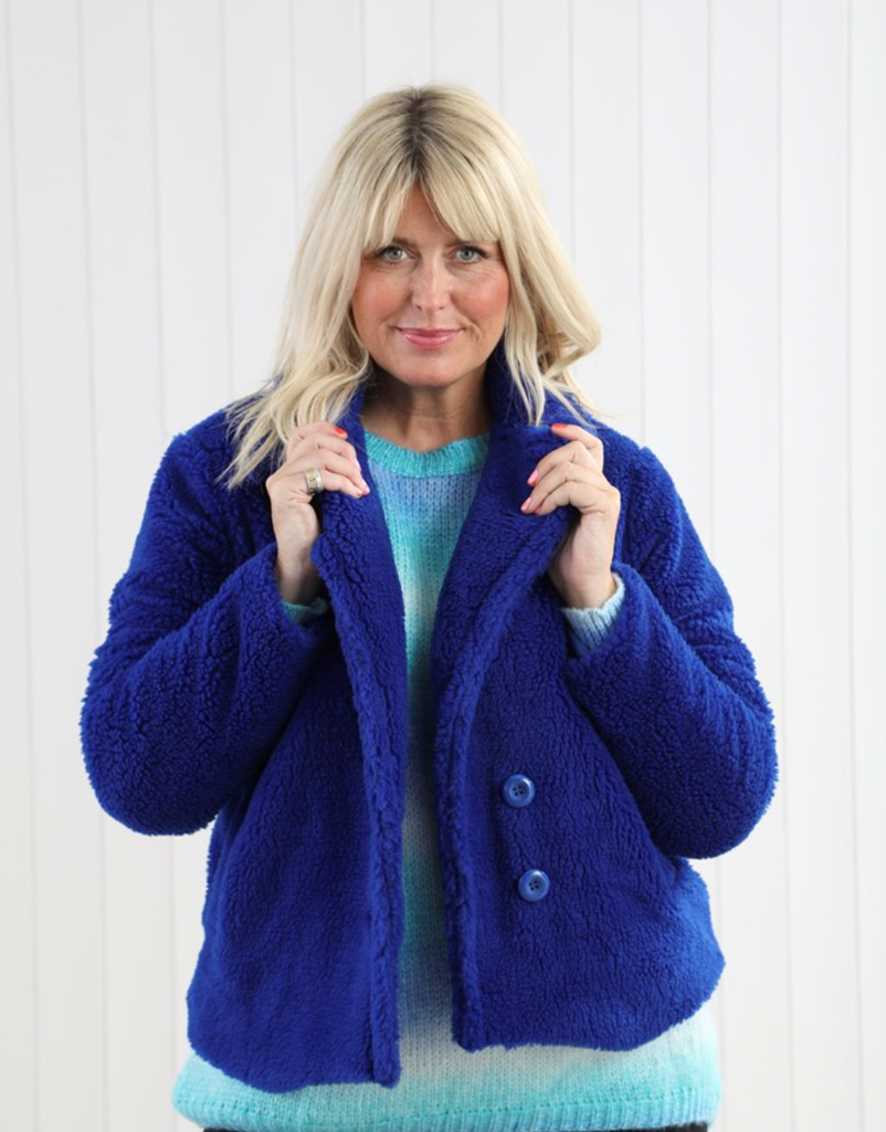 Short teddy jacket sales