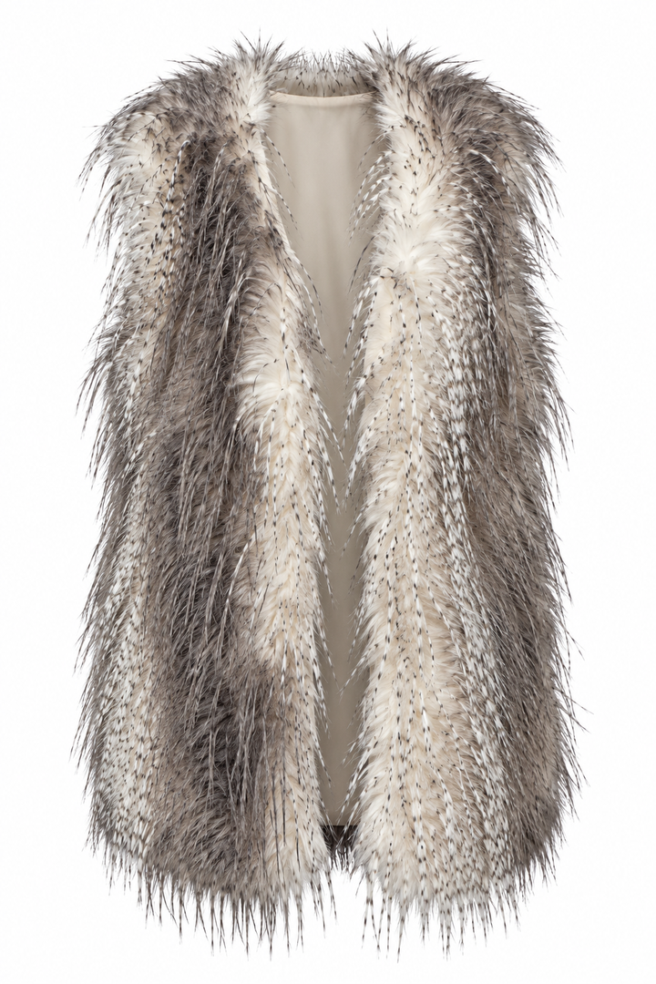 Emmalyn Two Tone Faux Feather Gilet