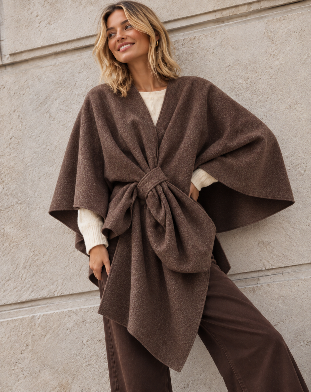 Beatrice Vintage Shawl/Wrap Chocolate