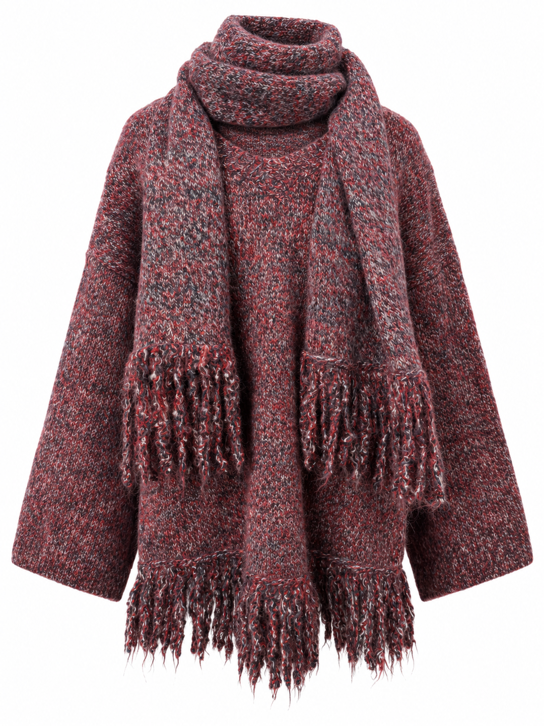 Robyn Scarf & Jumper Set Cherry