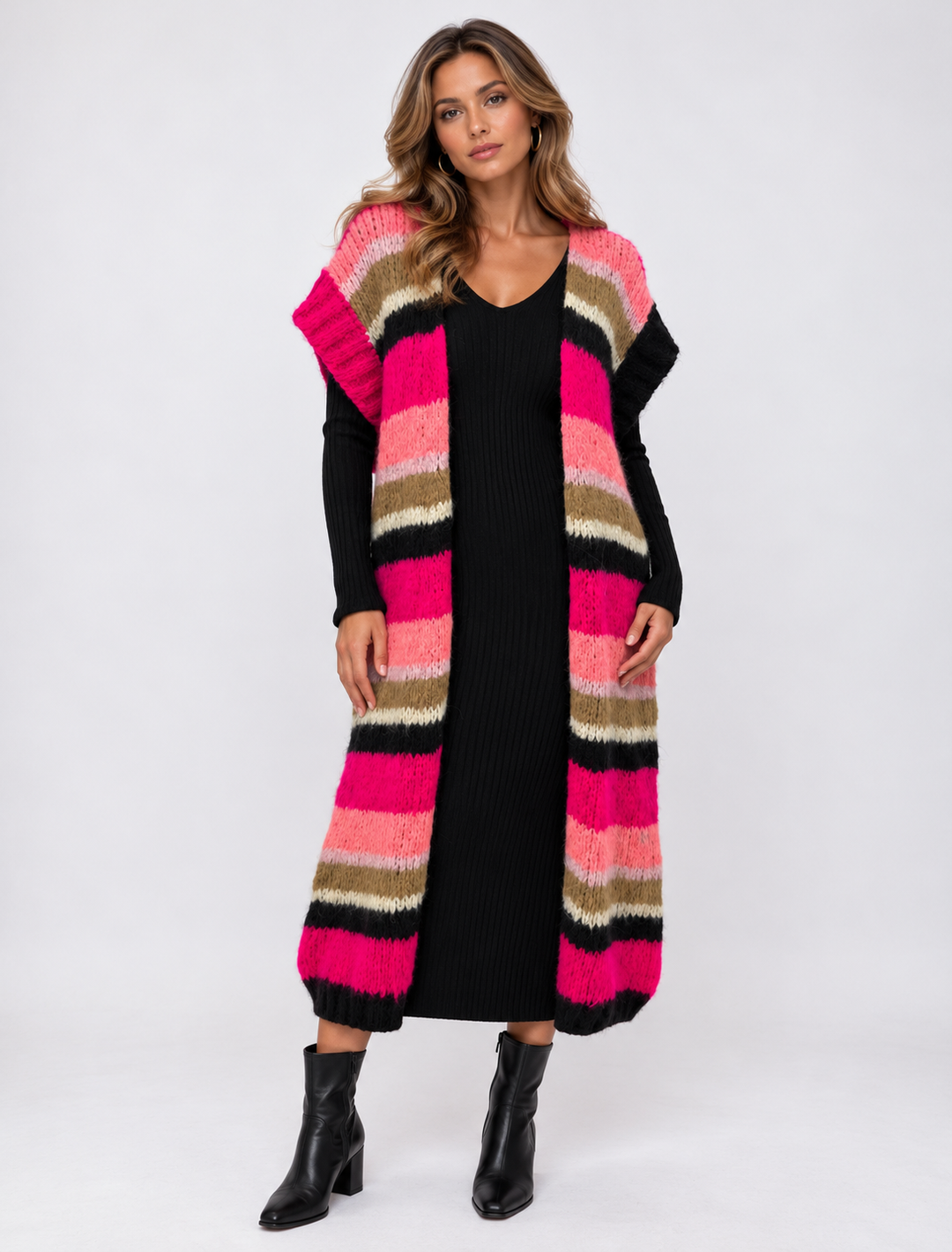 Solar Stripe Short Sleeve Cardigan