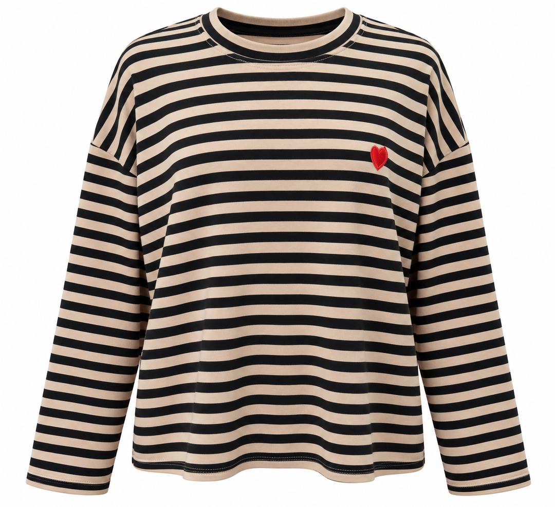 Sweetheart Stripes Jumper Black