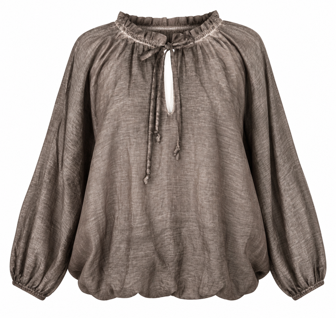 Francis Stone Washed Blouse Mocha